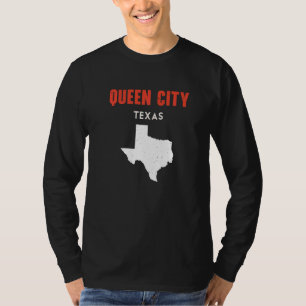 Koningin Stad Texas Verenigde Staten Amerika Reize T-shirt