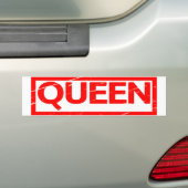 Koningin Stempel Bumpersticker (Op auto)