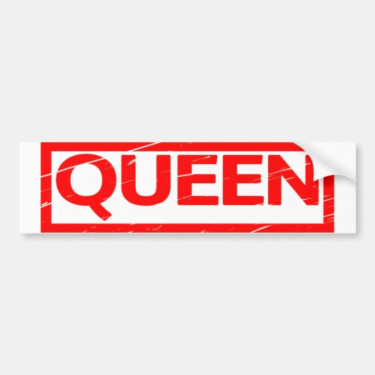 Koningin Stempel Bumpersticker (Voorkant)