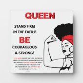 koningin - sterk in het geloof Christelijk Fotoplaat (Voorkant)