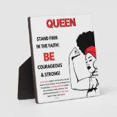 koningin - sterk in het geloof Christelijk Fotoplaat (Voorkant)