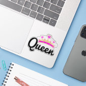 Koningin Sticker (Laptop met iPhone)