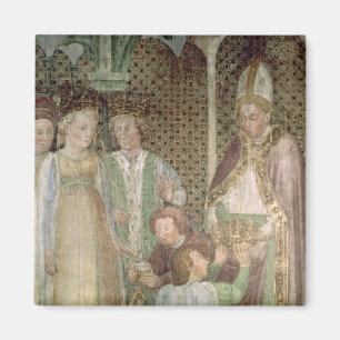 Koningin Theodolinda en paus Gregory de Grote Magneet