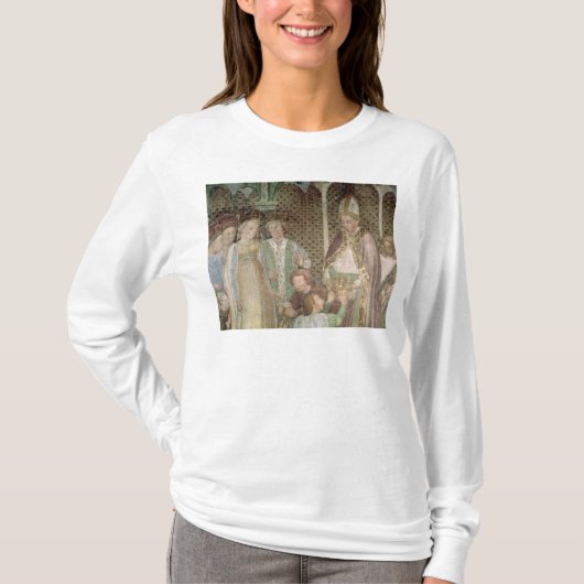 Koningin Theodolinda en paus Gregory de Grote T-shirt (Voorkant)
