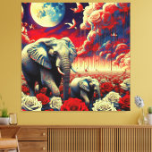 KONINGIN VAN AFRIKA 12 CANVAS AFDRUK (Insitu (Woonkamer))