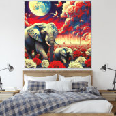 KONINGIN VAN AFRIKA 12 CANVAS AFDRUK (Insitu (Slaapkamer))