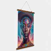 Koningin van Afrika Hangend Wandkleed (Gebogen)