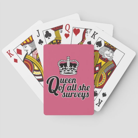 Koningin van Al haar Enquêtes Deck of Cards Speelkaarten (Achterkant)
