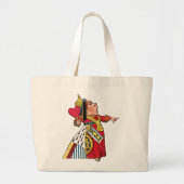 Koningin van Alice in Wonderland Grote Tote Bag (Voorkant)