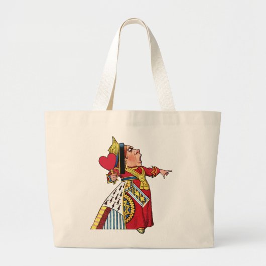 Koningin van Alice in Wonderland Grote Tote Bag (Voorkant)