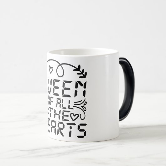 koningin van alle harten magische mok (Voorkant rechts)