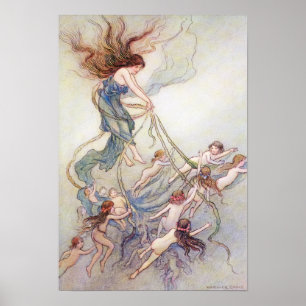 Koningin van allemaal door Warwick Goble Poster