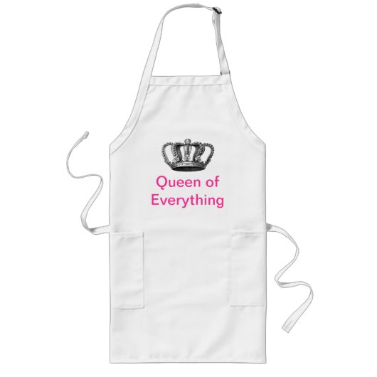 Koningin van Alles Apron Lang Schort (Voorkant)