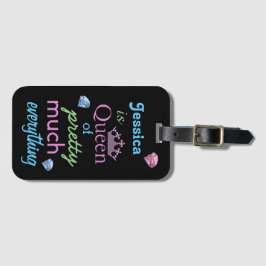 "Koningin van  alles" Bagagelabel