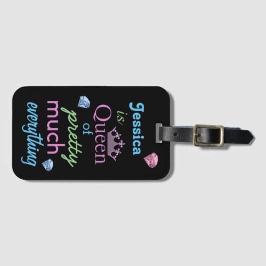 "Koningin van  alles" Bagagelabel (Voorkant (horizontaal))