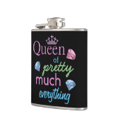 "Koningin van  alles" Citaat Heupfles (Links)