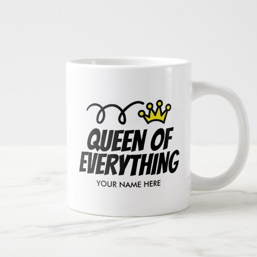 Koningin van Alles extra grote mok cadeau (Rechts)