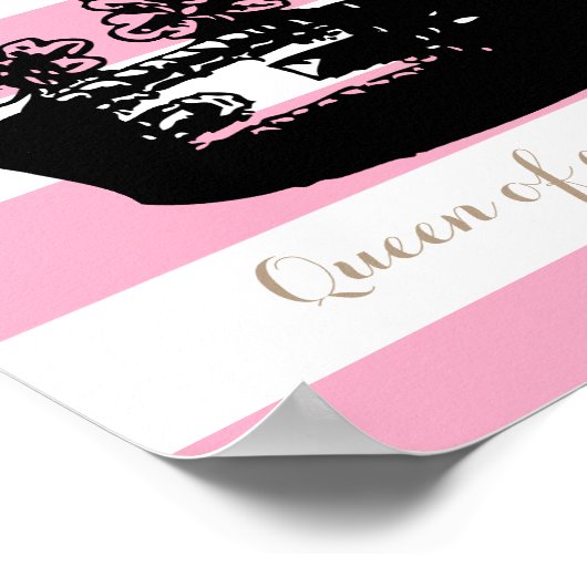 Koningin van alles gestreept Poster (Hoek)