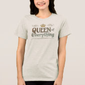 KONINGIN VAN Alles - Grand Medieval Royal Crown Tri-Blend Shirt (Voorkant)