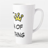 Koningin van alles grappige Moederdag cadeau Latte Mok (Rechts)