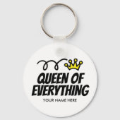 Koningin van Alles grappige sleutelhanger (Voorkant)