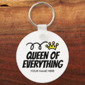 Koningin van Alles grappige sleutelhanger (Voorkant)