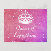 Koningin van alles het Roze Briefkaart Bokeh van (Voorkant)