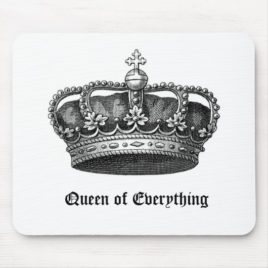 Koningin van alles Koninklijke Vintage Kroonse Mui Muismat (Voorkant)