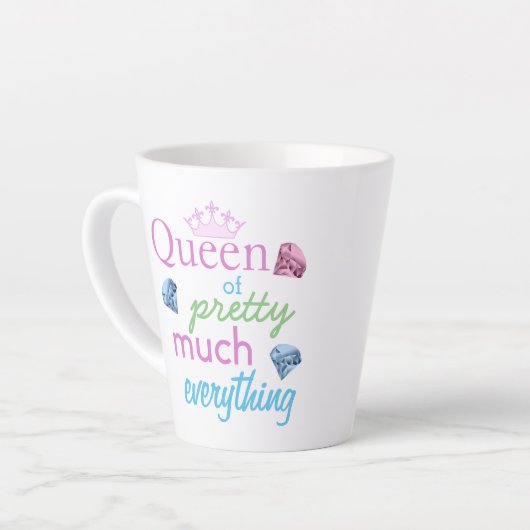 "Koningin van alles" Latte Mok (Linkerhoek)