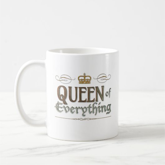 KONINGIN van Alles Middeleeuws Royal Moederdag Koffiemok (Links)