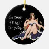 Koningin van alles Retro Pinup Keramisch Ornament (Voorkant)