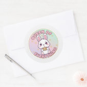 Koningin van Alles Ronde Sticker (Envelop)