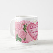 Koningin van alles Roze Moeder Koffiemok (Voorkant links)