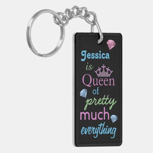 "Koningin van alles" Sleutelhanger (Voorkant Links)