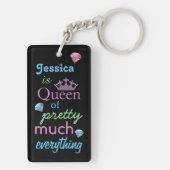 "Koningin van  alles" Sleutelhanger (achterkant)