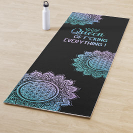 Koningin van alles wat glinstert in turquoise mand yogamat