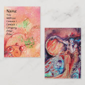 KONINGIN VAN ARCADIA, MAGISCH BUTTERFLY-PLANT, roz Visitekaartje (Voorkant / Achterkant)