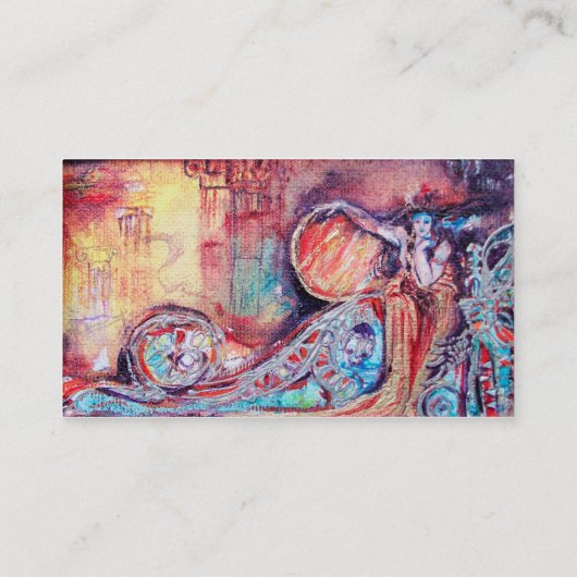 KONINGIN VAN ARCADIA Red Yellow Blue Silver Fantas Visitekaartje (Achterkant)