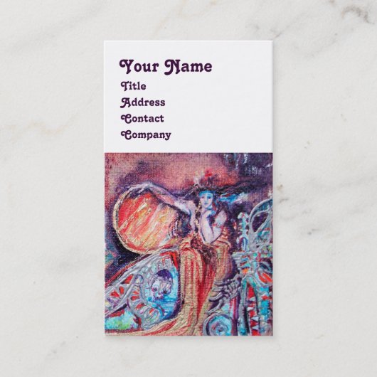 KONINGIN VAN ARCADIA Red Yellow Blue Silver Fantas Visitekaartje (Voorkant)