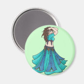 Koningin van Beledi Belly Dancer Magneet (Voorkant / Achterkant)