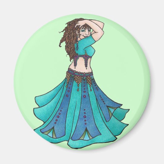 Koningin van Beledi Belly Dancer Magneet (Voorkant)