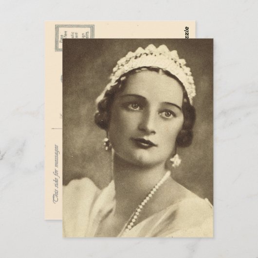 koningin van België Briefkaart (Voorkant / Achterkant)