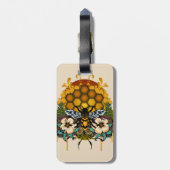 koningin van bijen bagagelabel (Achterkant verticaal)