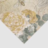 koningin van bijengele rozen met Damask Floral  Tissuepapier (Detail)
