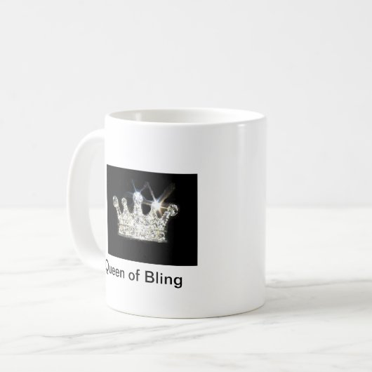 Koningin van Bling Coffee Mok (Voorkant links)