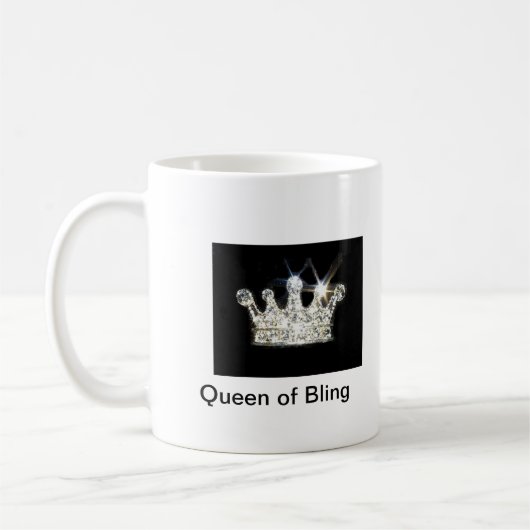 Koningin van Bling Coffee Mok (Links)