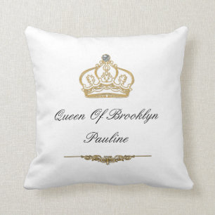 Koningin van Brooklyn Monogram Sierkussen