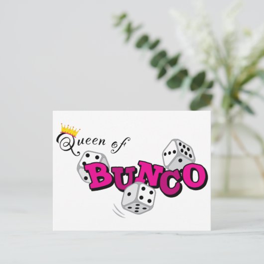 koningin van Bunco Briefkaart (Staand voorkant)