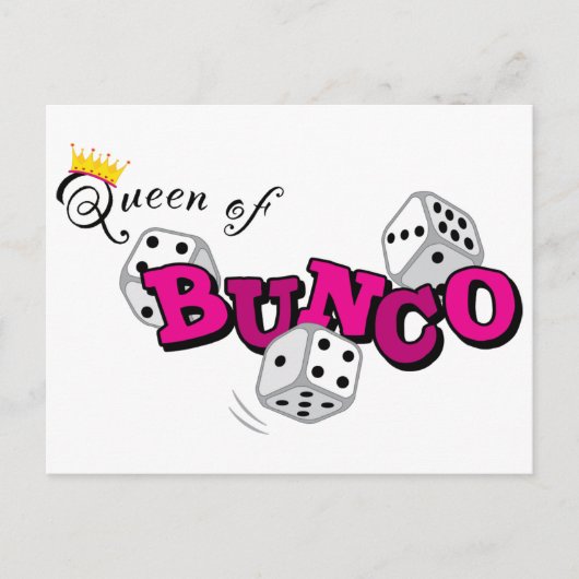 koningin van Bunco Briefkaart (Voorkant)