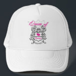 koningin van Bunco Trucker Pet<br><div class="desc">Wie is de koningin van Bunco?  Er staat: "Laat de goede tijden draaien". Fun gift of prijs.</div>